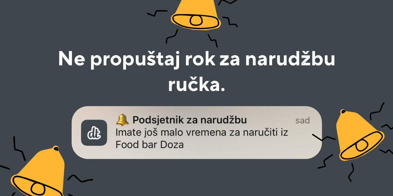 Nova funkcionalnost u aplikaciji “Na poslu”: podsjetnik za naručivanje ručka