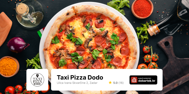 Top 10 najpopularnijih jela iz restorana Taxi Pizza Dodo